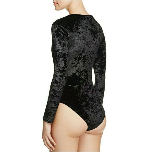 Sadie and Sage Crushed Velvet Velour Bodysuit - Picture 3 of 4